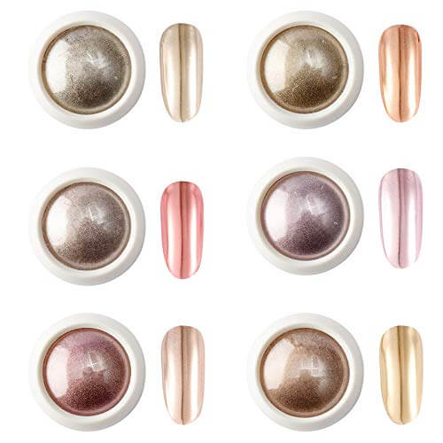 6er Set Chrome Powder Metallic Effect – Bild 2