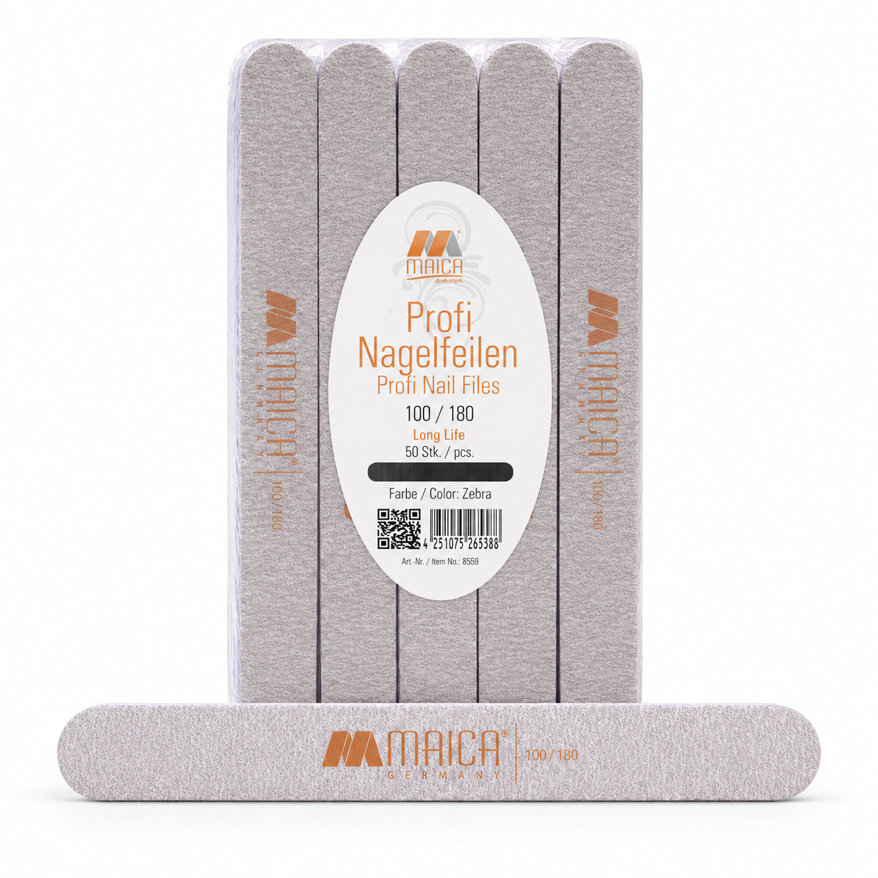 Profi-Nagelfeile 8558 Gerade 100/180 50 Stk.