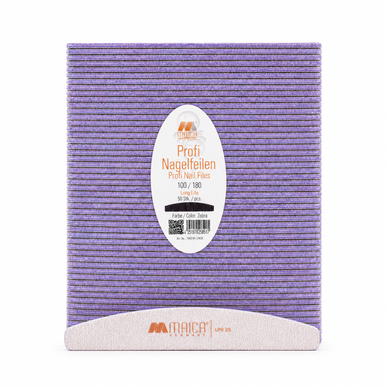 Profi-Nagelfeile 8557 Halbmond 100/180 50 Stk.
