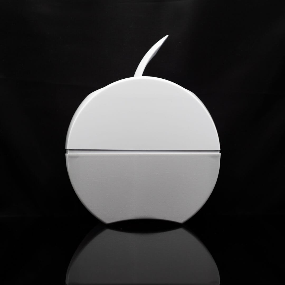 Tisch-Abfallbox weiß mit Klappdeckel – Bild 4