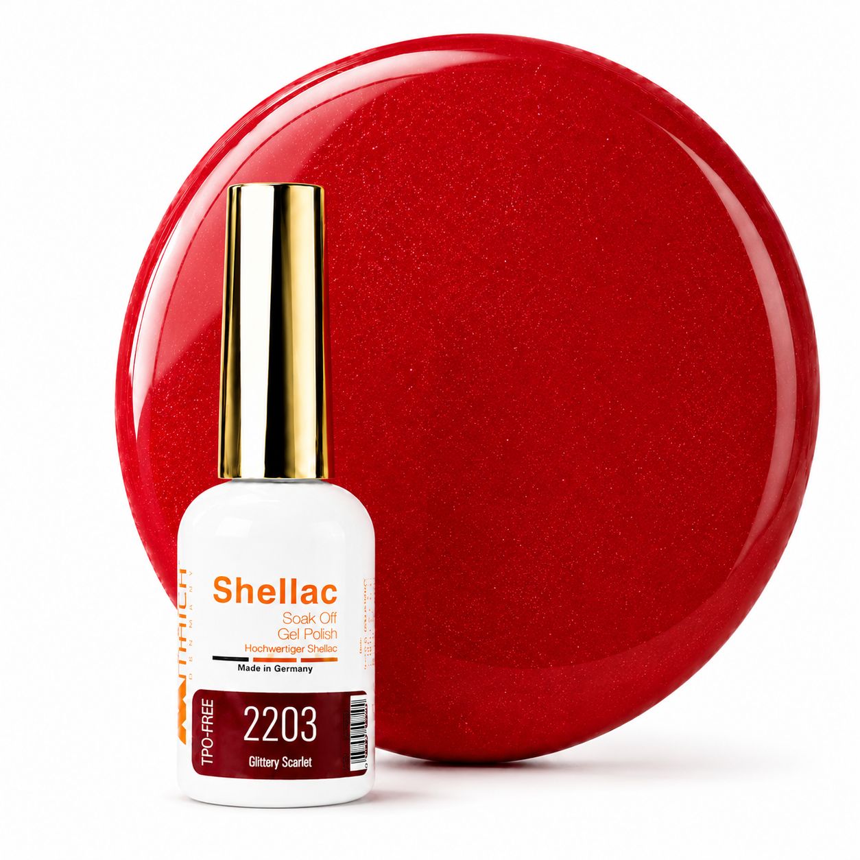 Shellac TPO-frei 2203 Glittery Scarlet 10,5g