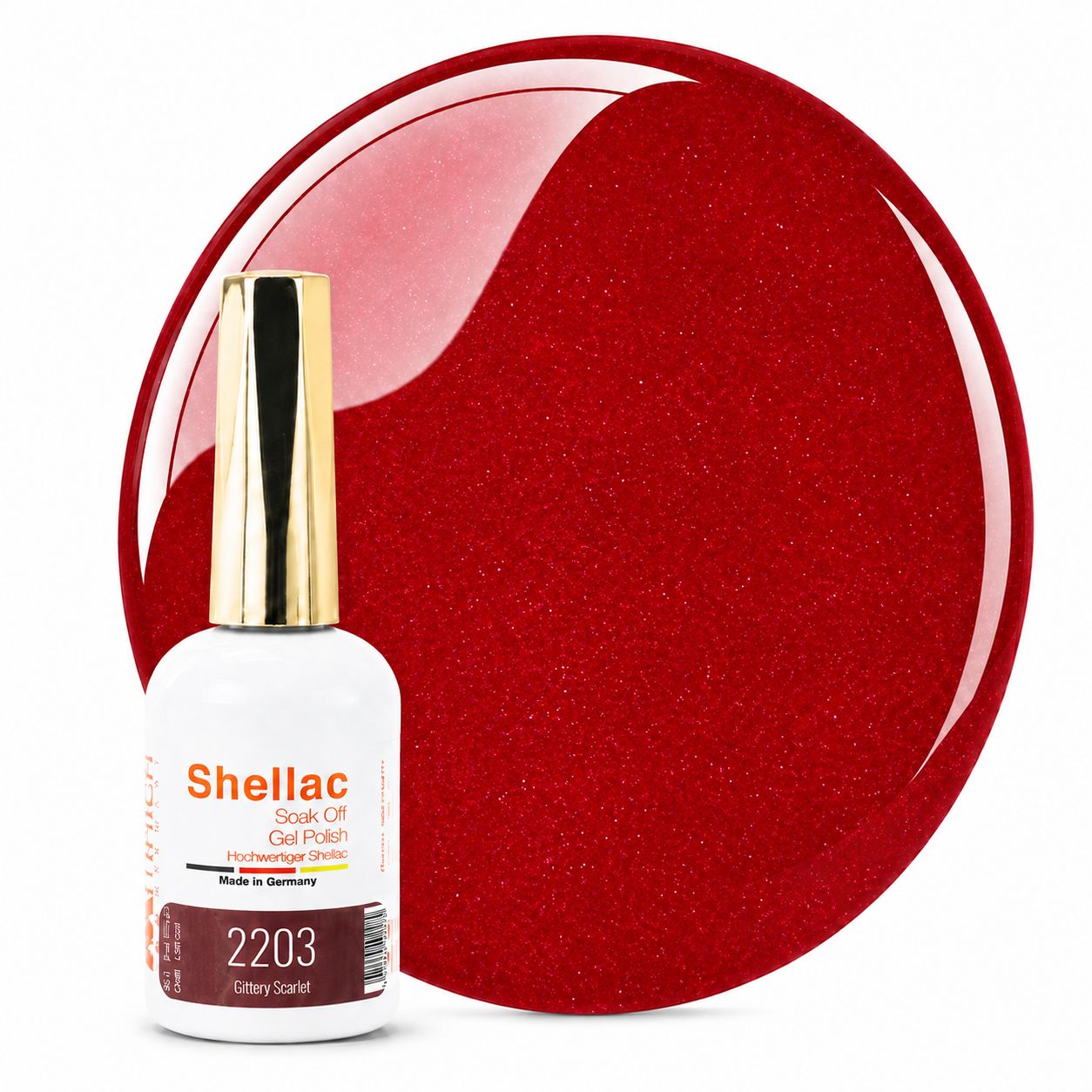 Shellac TPO-frei 2203 Glittery Scarlet 10,5g