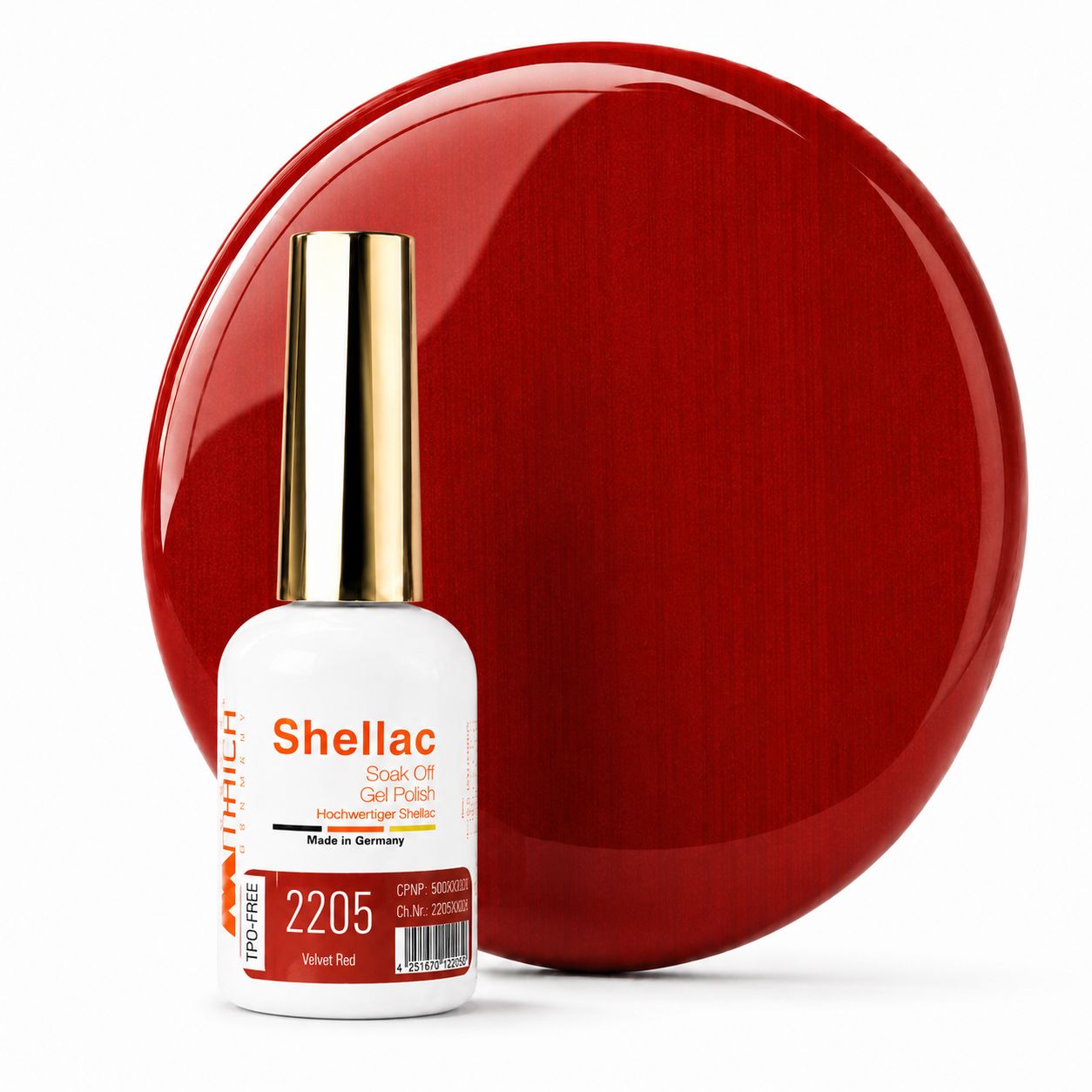 Shellac TPO-frei 2205 Velvet Red 10,5g