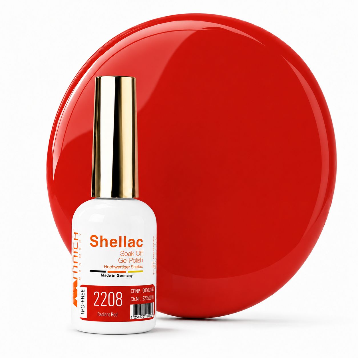 Shellac TPO-frei 2208 Radiant Red 10,5g