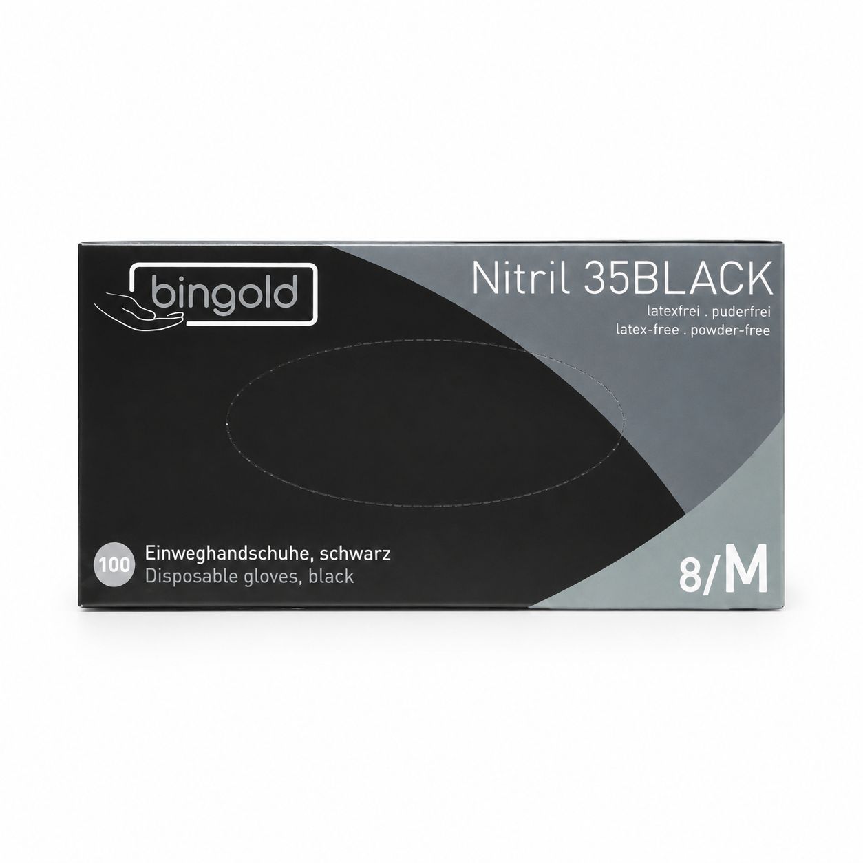 Nitril Handschuhe 8443 M schwarz 100 Stk.