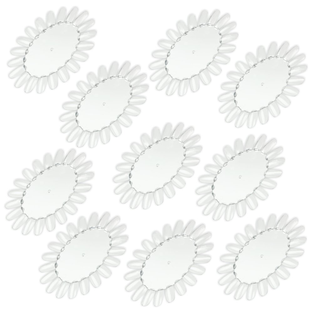 Ringmuster – Oval – Transparent – 10 Stück