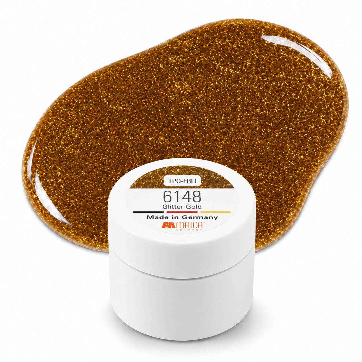 UV-Farbgel 6148 (0275) Glitter Gel Gold 5g