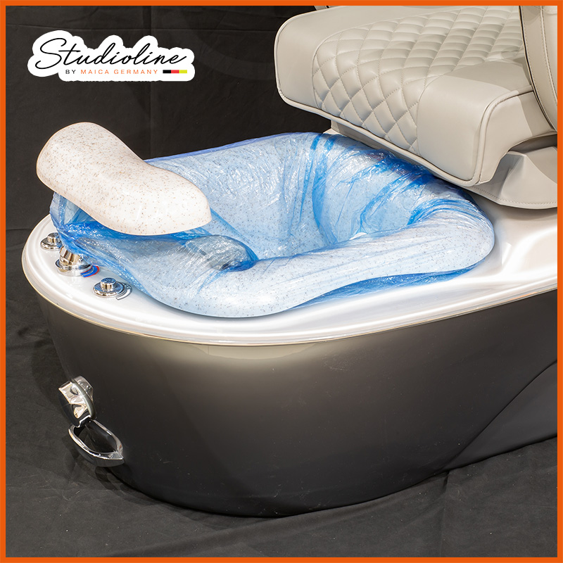 100Stk. Einweg Taschen Liner für Füße Pediküre Spa (Blau)