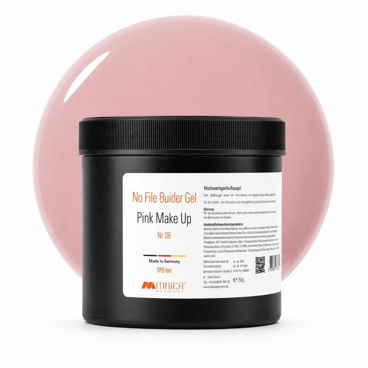 No File Builder Gel 0886 Pink Make Up 750 g