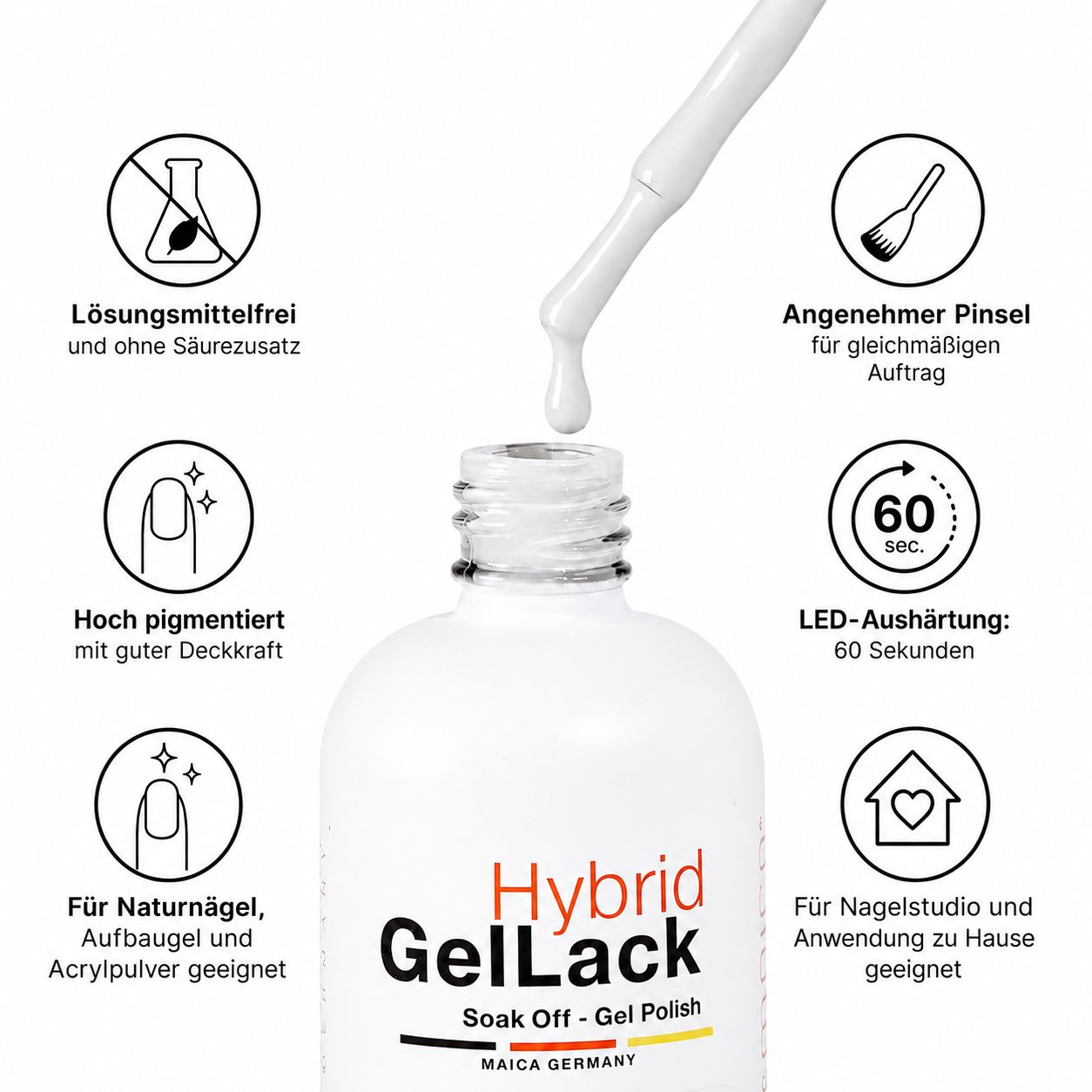Hybrid Gellack 8002 Linen White 10,5g – Bild 3