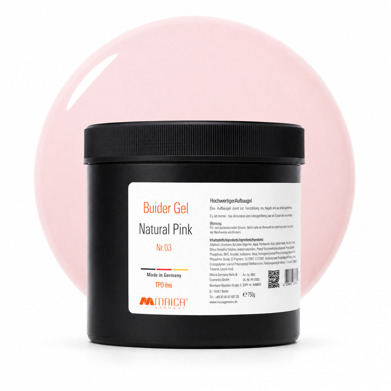Aufbaugel 0883 Natural Pink 750 g